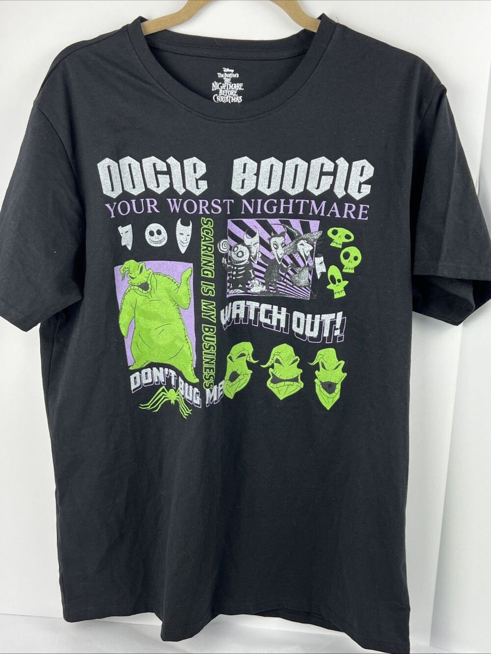 NEW, NIGHTMARE BEFORE CHRISTMAS, OOGIE BOOGIE Graphic T shirt, SIZE LARGE